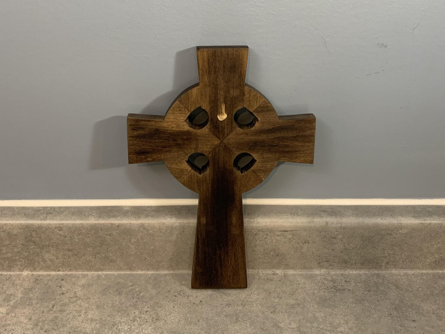 Hand-Carved Wooden Celtic Cross