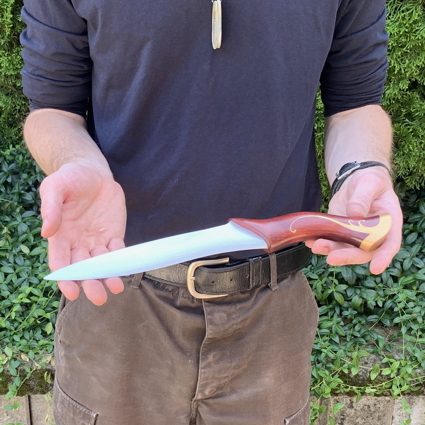 Hand-Carved Wooden Elven Dagger