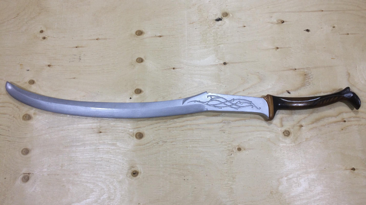 Hand-Carved Wooden Elven Mirkwood Infantry Sword