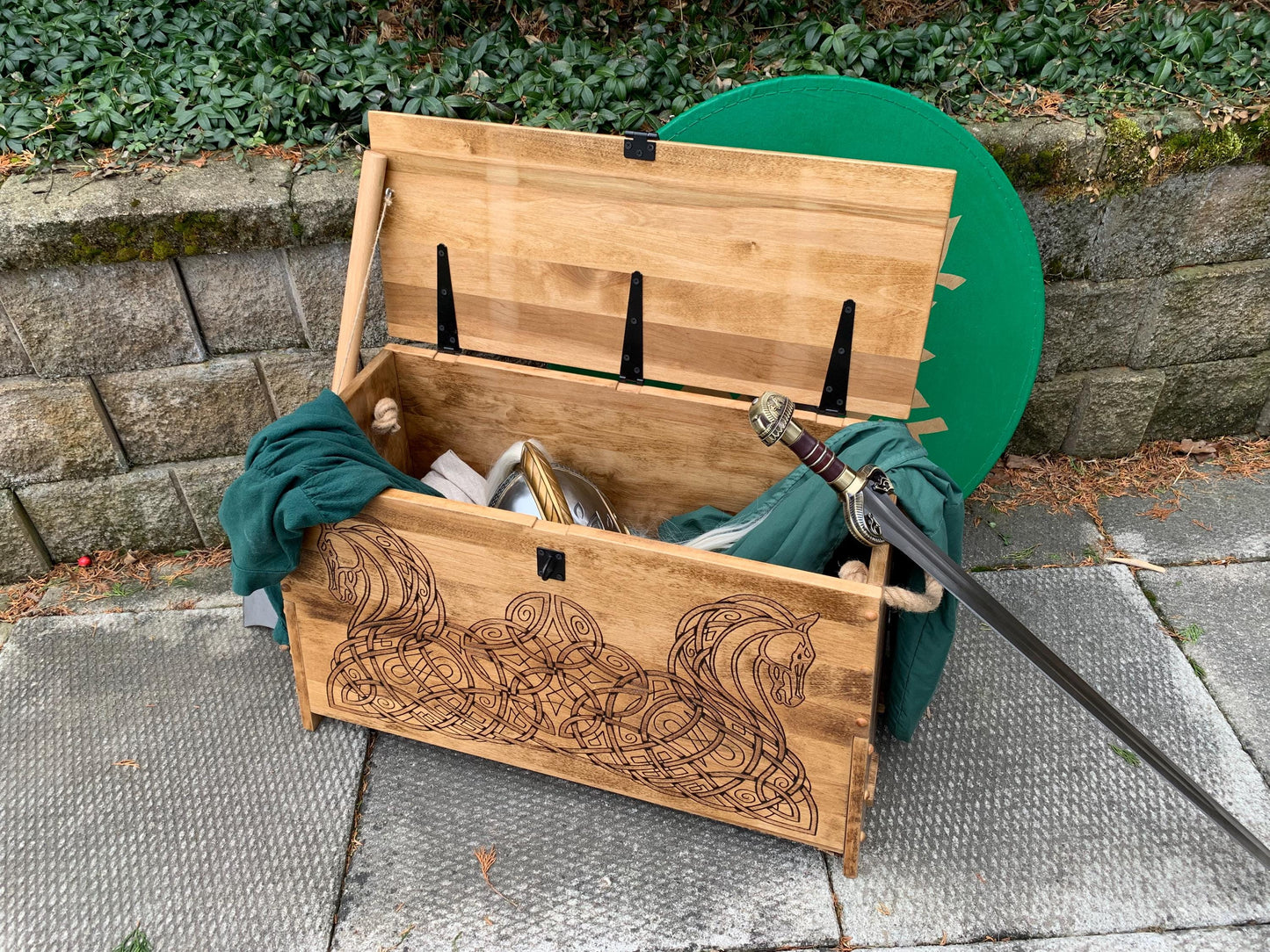 Rohirric/Viking-Sea-Chest Bench