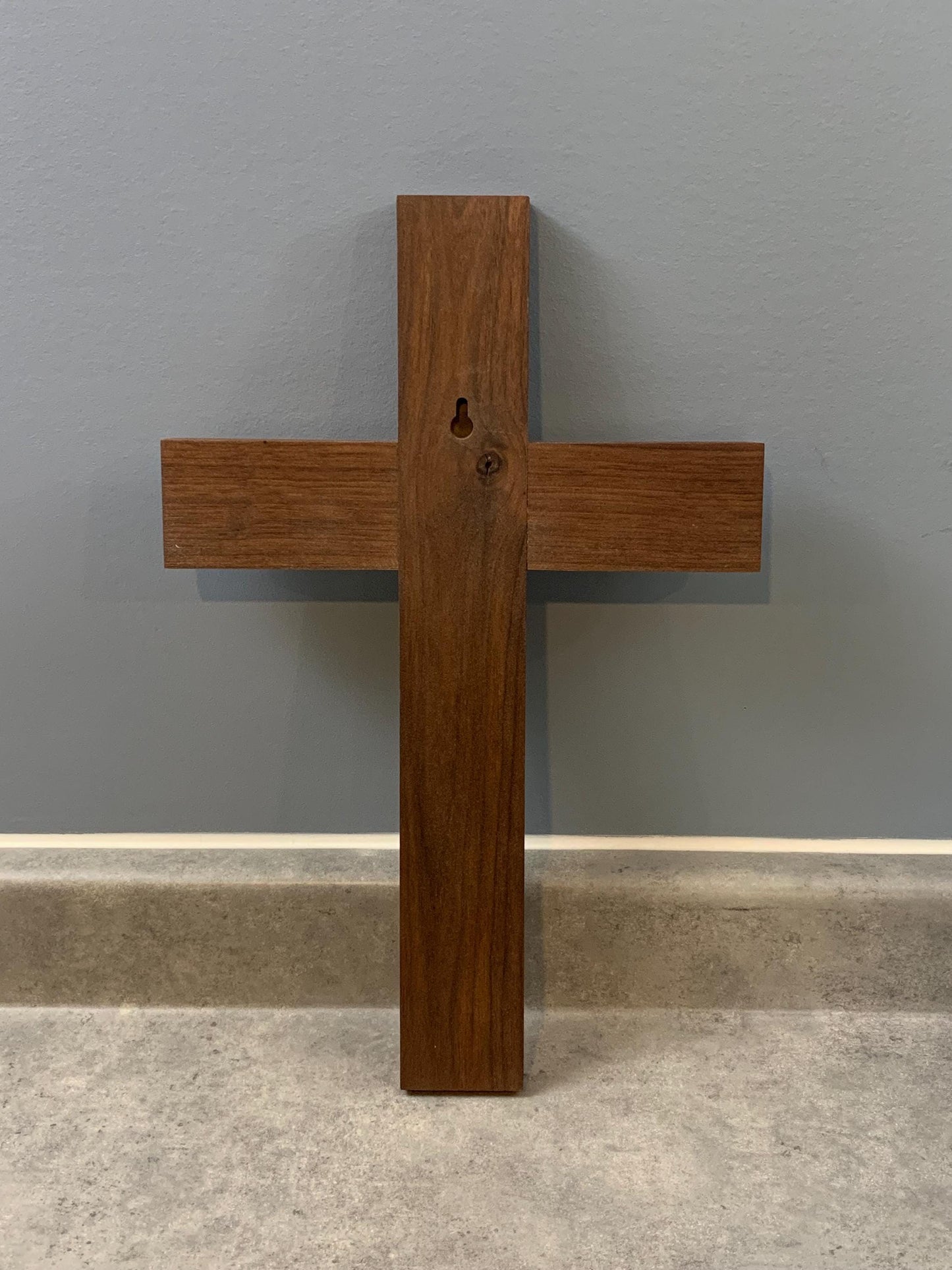 Walnut Inlayed Wall Cross